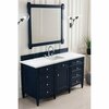 James Martin Vanities Brittany 60in Single Vanity, Victory Blue w/ 3 CM Arctic Fall Solid Surface Top 650-V60S-VBL-3AF